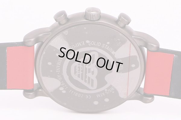 アルマーニ　AR1971　クロノグラフ　黒文字盤　裏面拡大