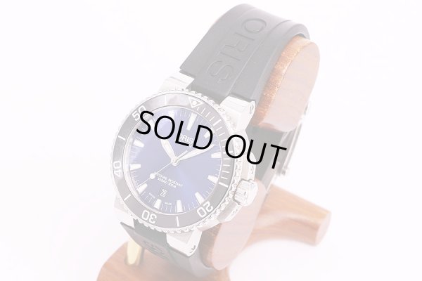 オリス　アイクス　ダイバー300　青文字盤　サイド