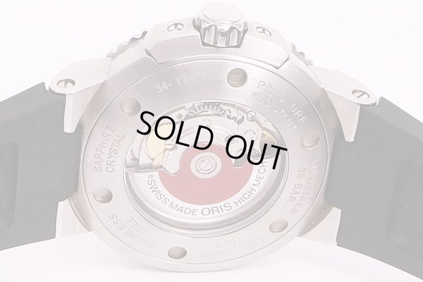 オリス　アイクス　ダイバー300　青文字盤　裏面拡大