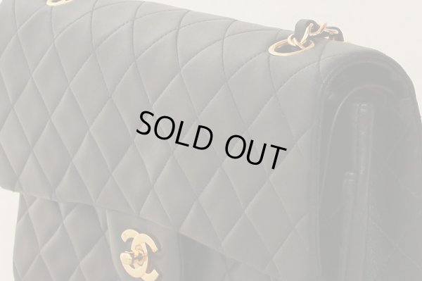 シャネル Wチェーンショルダーバック ブラック/ボルドー サイド拡大