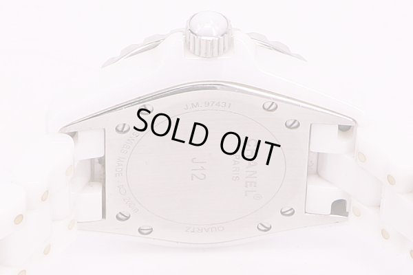 シャネル　J12　H1628　白文字盤　12P　裏面拡大