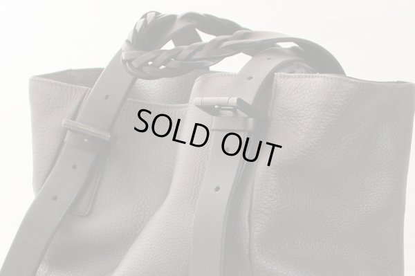 フェラガモ　トートバック FJ-24 9600 グレー／ブラック　サイド上部