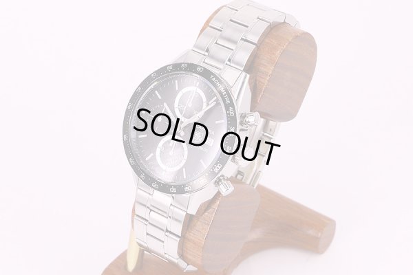 タグホイヤー　カレラ　クロノグラフ　CV2010　黒文字盤　サイド