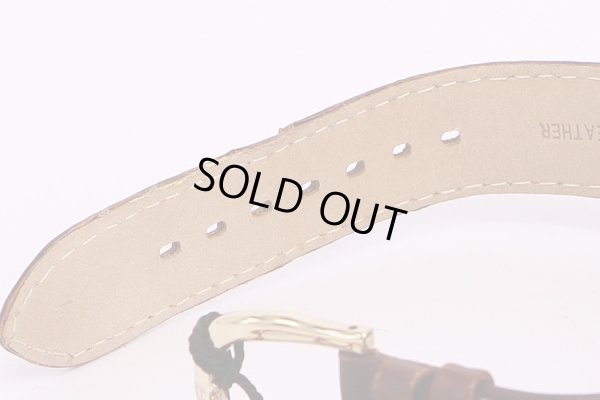 アイグナー　ミラノA14100　銀文字盤　革ベルト状態