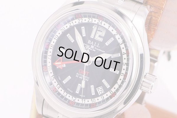 ボール　トレインマスターGMT　GM1038C　黒文字盤　サイド拡大