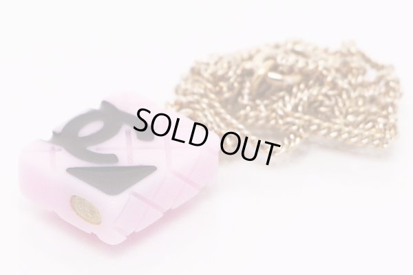 シャネル カンボンライン ネックレス ピンク サイド