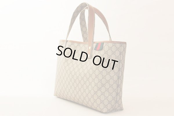 グッチ　GGプラス トートバック 211134 493492 ベージュ／ブラウン　サイド