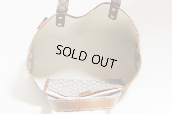 グッチ　GGプラス トートバック 211134 493492 ベージュ／ブラウン　中身