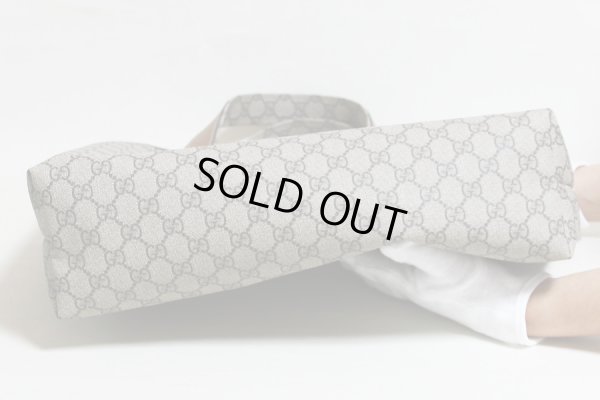 グッチ　GGプラス トートバック 211134 493492 ベージュ／ブラウン　底