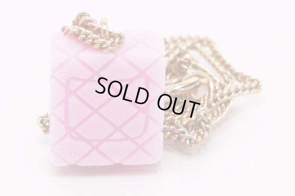 シャネル カンボンライン ネックレス ピンク 裏面(2)