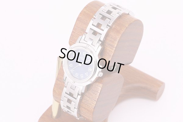 エルメス　クリッパー　CL4.21　青文字盤　サイド