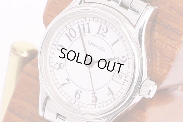 ティファニー　クラシック　ラウンド　白文字盤　サイド拡大