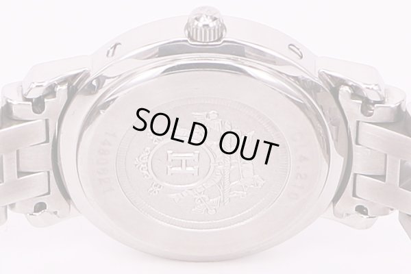 エルメス　クリッパー　CL4.21　青文字盤　裏面拡大