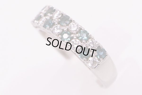 PT900 アレキサンドライトダイアイリリング 0.53ct 0.47ct 6.50g　サイド