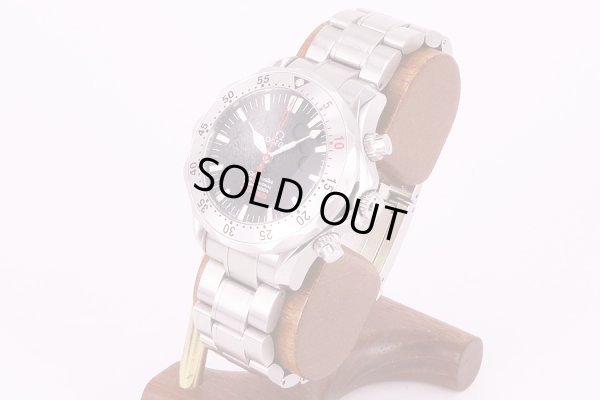 オメガ　シーマスター　アプネア　マイヨール　2595.50　黒文字盤　サイド