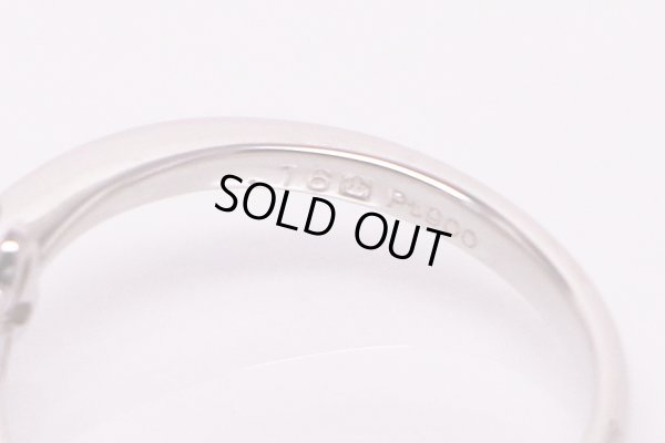 ロイヤル・アッシャー PT900 ダイアイリリング 0.16ct 3.40g 刻印
