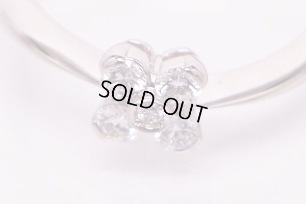 ロイヤル・アッシャー PT900 ダイアイリリング 0.16ct 3.40g 拡大