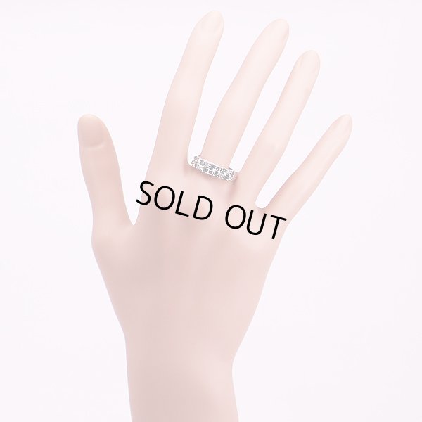 PT900 アレキサンドライトダイアイリリング 0.53ct 0.47ct 6.50g　装着イメージ