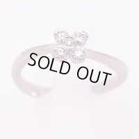 ロイヤル・アッシャー　PT900 ダイアイリリング 0.16ct 3.40g