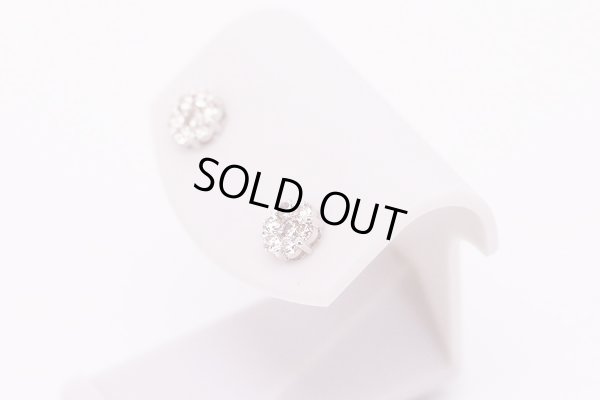K18WG ダイアイリピアス 0.25ct*2 0.90g　サイド