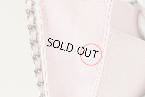 シャネル　チェーンウォレット　A48654　ピンク／SIV金具　シミ