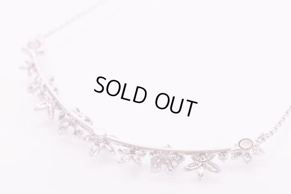 タサキ K18WG ダイアイリペンダントネックレス 0.43ct 8.70g 広げた状態裏面