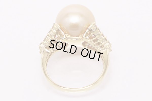 K18 イエローパールダイアイリリング 11.90mm 0.45ct 6.20g　内側