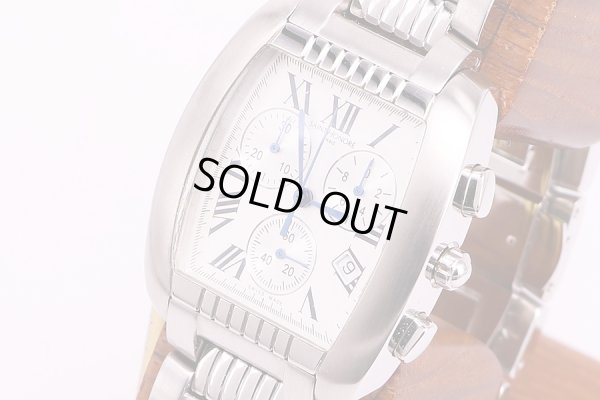 サントノーレ　ローマンレディ　クロノグラフ　銀文字盤　サイド拡大