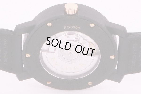 ブルガリ　カーボンゴールド　BB40　BCGLD/N　黒文字盤　裏面拡大