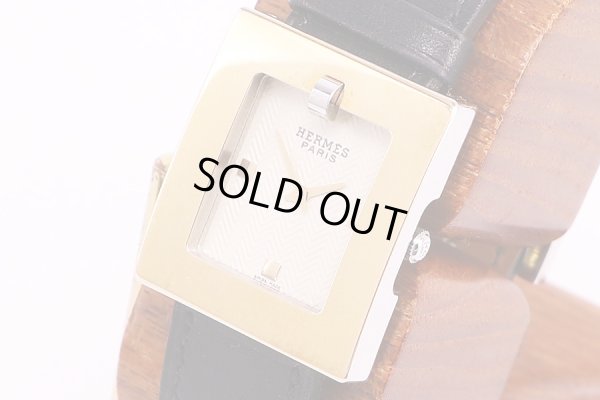 エルメス　ベルトウオッチ　BE1.220　コンビ　白文字盤　サイド拡大