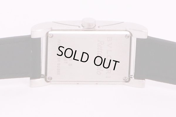 ブルガリ　レッタンロゴ　RT39SL　銀文字盤　裏面拡大