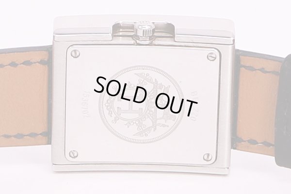 エルメス　ベルトウオッチ　BE1.220　コンビ　白文字盤　裏面拡大