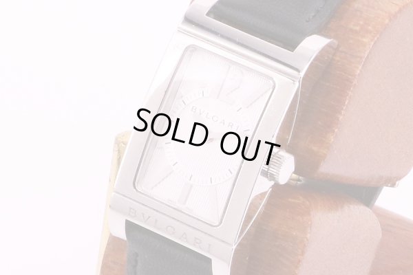 ブルガリ　レッタンロゴ　RT39SL　銀文字盤　サイド拡大