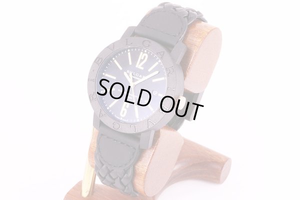 ブルガリ　カーボンゴールド　BB40　BCGLD/N　黒文字盤　サイド