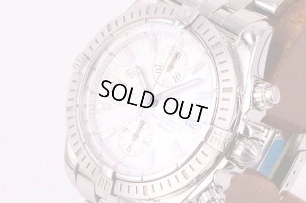 ブライトリング　クロノマット　エボリューション　A13356 　白シェル文字盤　サイド拡大