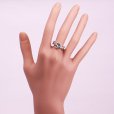 PT900 デマントイドガーネットダイアイリリング 0.08ct 0.71ct 7.60g　装着イメージ