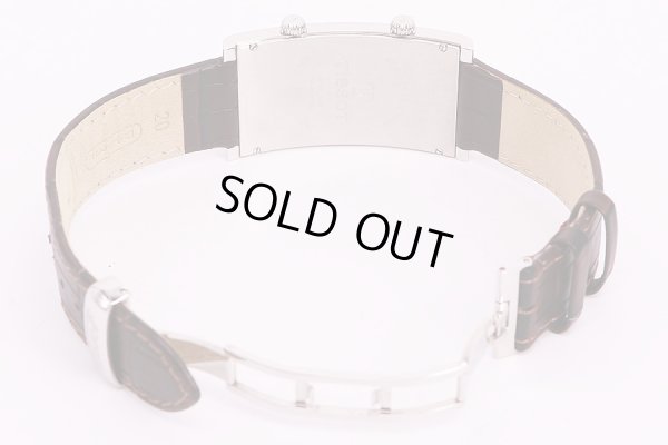 ティソ　バナナウォッチ　Z182/282　デュアルタイム　白文字盤　革ベルト