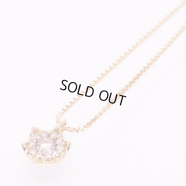 K18 ダイアイリペンダントネックレス 0.15ct 2.60g