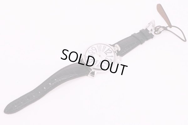 ガガ・ミラノ　マニュアーレ40　5020　白シェル文字盤　革ベルト状態(2)