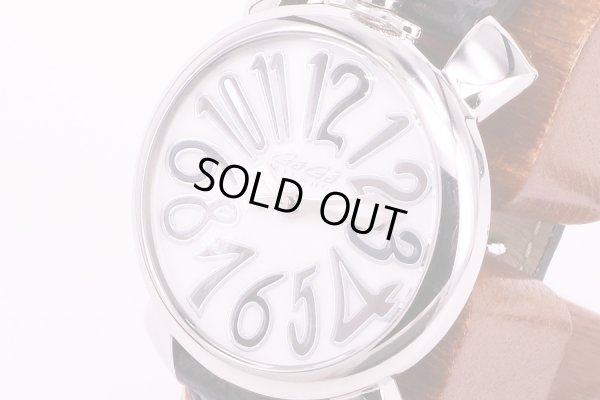 ガガ・ミラノ　マニュアーレ40　5020　白シェル文字盤　サイド拡大