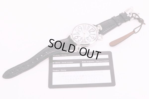 ガガ・ミラノ　マニュアーレ40　5020　白シェル文字盤　保証書