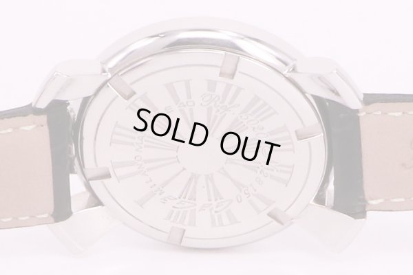 ガガ・ミラノ　マニュアーレ40　5020　白シェル文字盤　裏面拡大