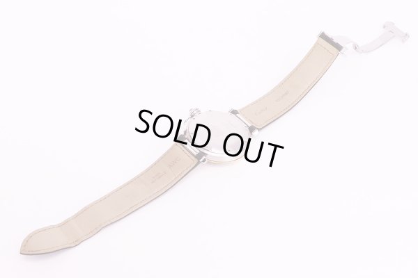 カルティエ　パシャC　コンビパワーリザーブ　1033　白文字盤　革ベルト状態