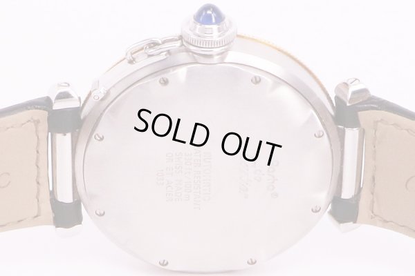 カルティエ　パシャC　コンビパワーリザーブ　1033　白文字盤　裏面拡大