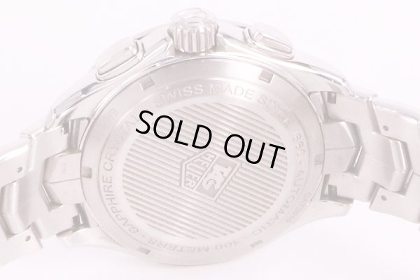 タグホイヤー　リンク　クロノグラフ　CAT2010　黒文字盤　裏面拡大