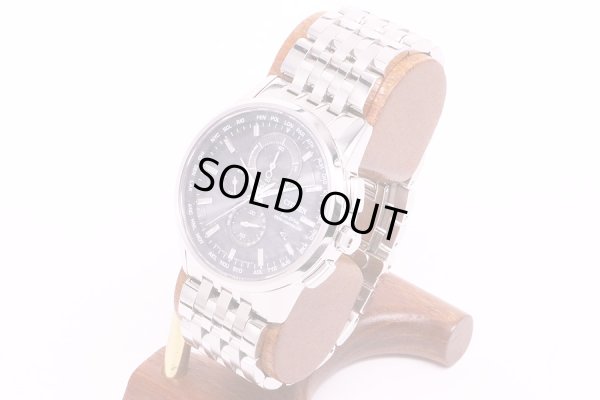 シチズン　AT8110-53　電波エコドライブ　海外モデル　黒文字盤　サイド