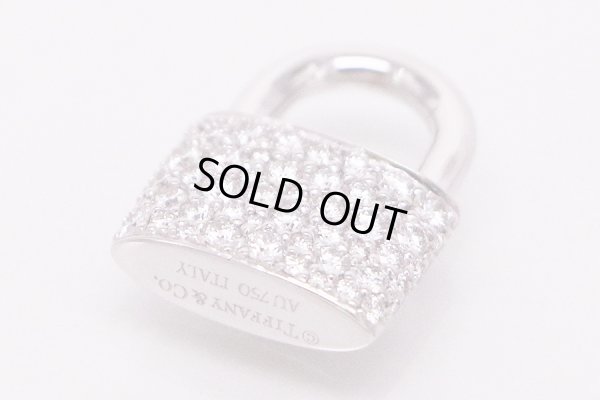ティファニー 750WG ロック ペンダント ネックレス 8.30g 拡大