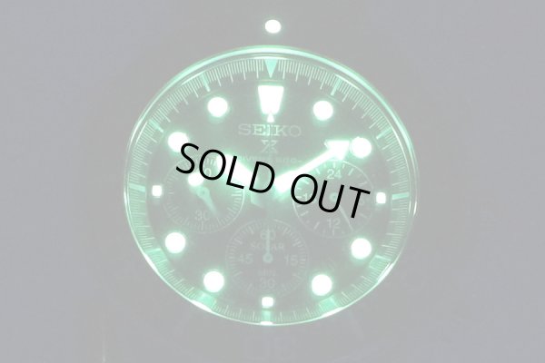 セイコー　プロスペック　エアダイバー 200m　クロノ　SBDL049  V175-0AD0　黒文字盤　ライト暗闇