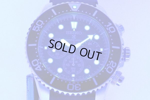 セイコー　プロスペック　エアダイバー 200m　クロノ　SBDL049  V175-0AD0　黒文字盤　ライト