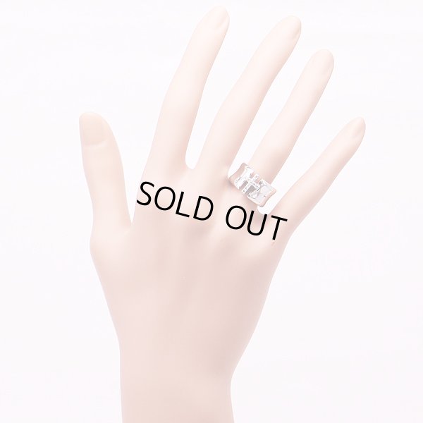 ポンテヴェキオ　K18WG ダイアイリリング 0.12ct 11.00g　装着イメージ